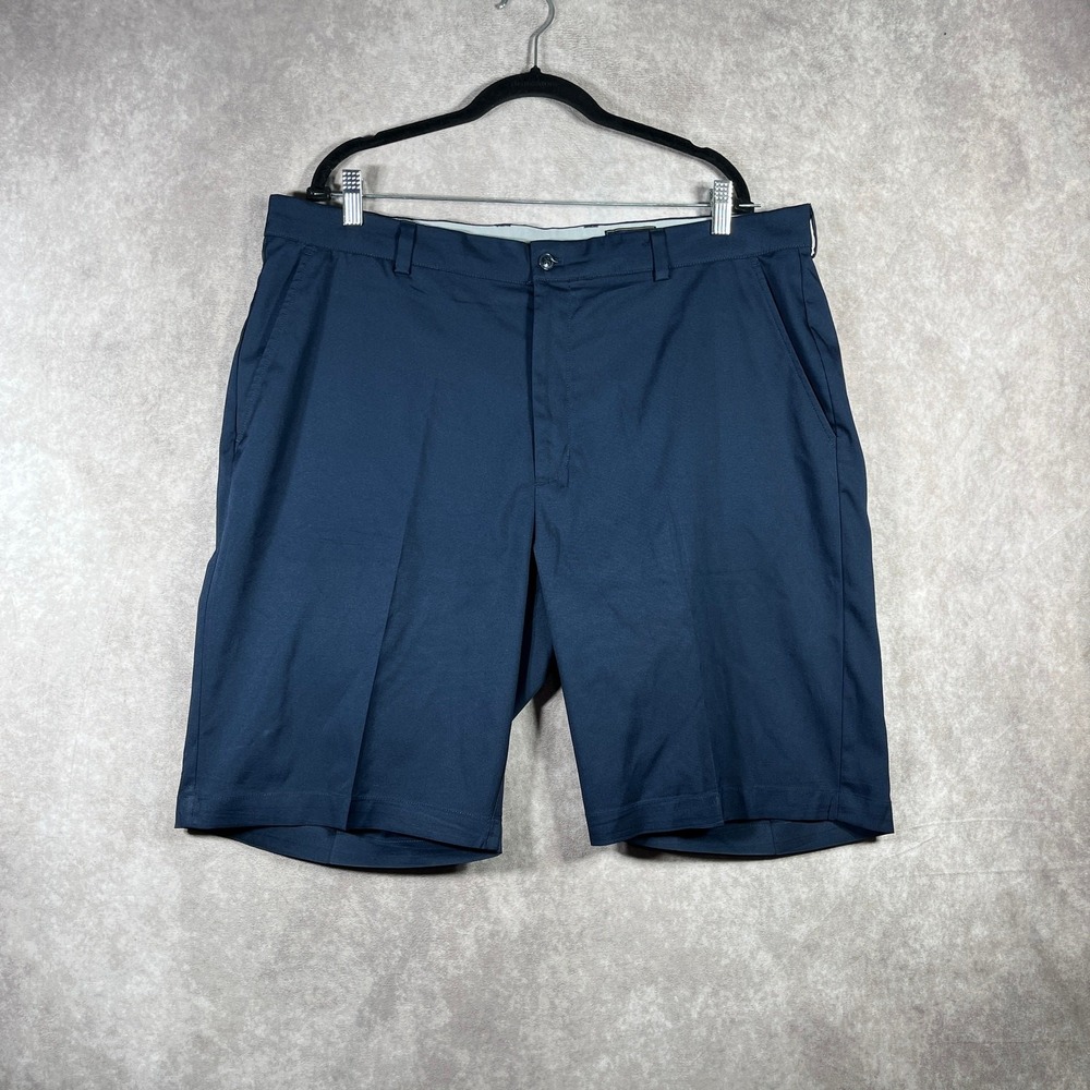 Tourney Golf Shorts Mens Size 38 Navy Blue Chino Khaki Flat Front Preppy Casual